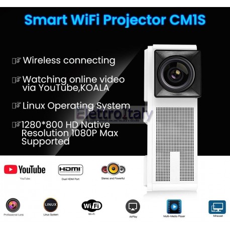 Video proiettore DLP 3D Full HD Android con chip 4K UHD
